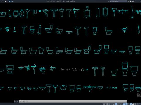  立面洁具CAD图库 