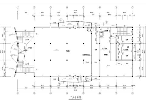  學校食堂建筑設(shè)計cad施工圖 