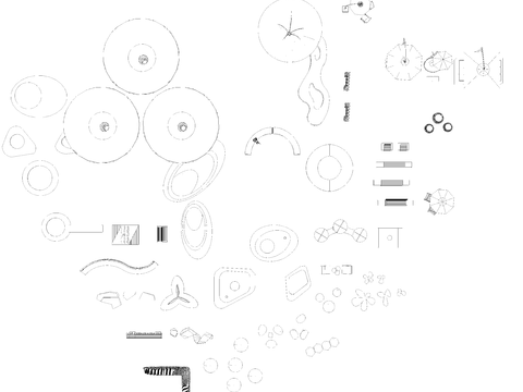  户外异形座椅CAD图库 