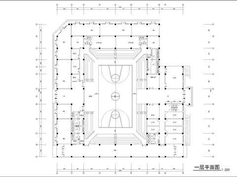  体育馆CAD施工图 