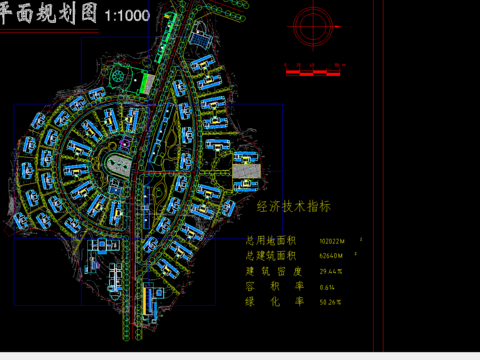  重慶某開(kāi)發(fā)區(qū)總平面規(guī)劃cad施工圖 
