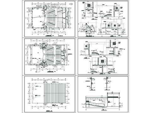  小型劇場建筑CAD施工圖 