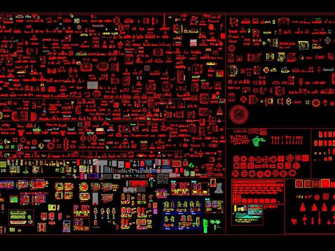  各大设计公司全套CAD图库 施工图 