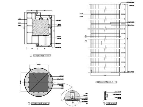  不锈钢圆柱 石方柱CAD大样图 