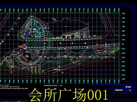  會所廣場景觀cad圖庫 