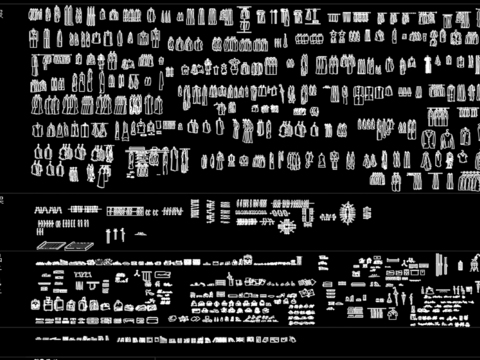  衣服 鞋 帽 衣柜饰品CAD图库 