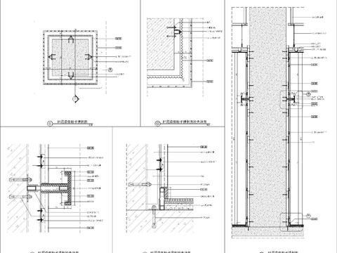  商场柱子cad大样图 
