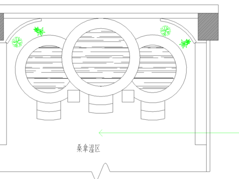  休息厅立面cad图库 