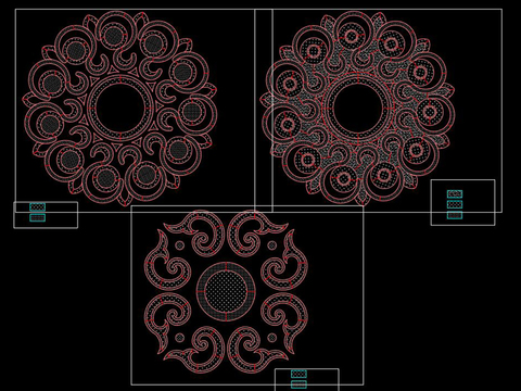  地面拼花cad图库 
