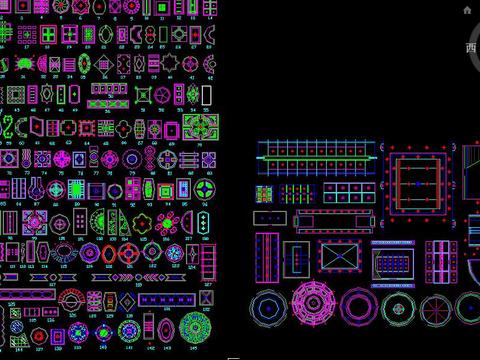  天棚造型CAD图库 