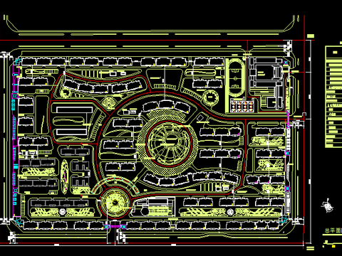  小区规划布置CAD施工图 