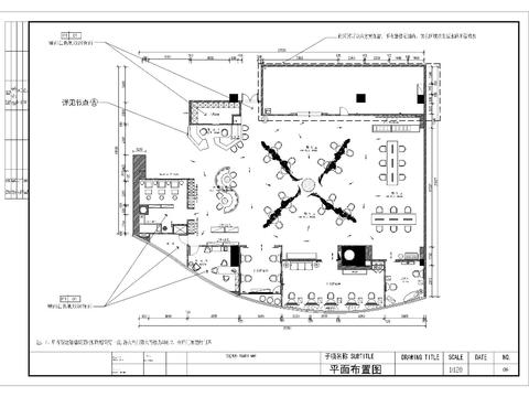  400㎡美發(fā)店cad施工圖 
