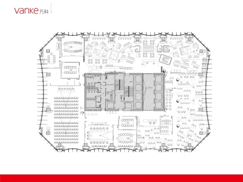  万科活力创客空间办公室cad施工图 