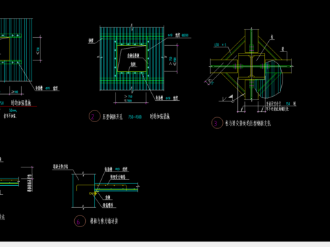  压型钢板开孔节点图 