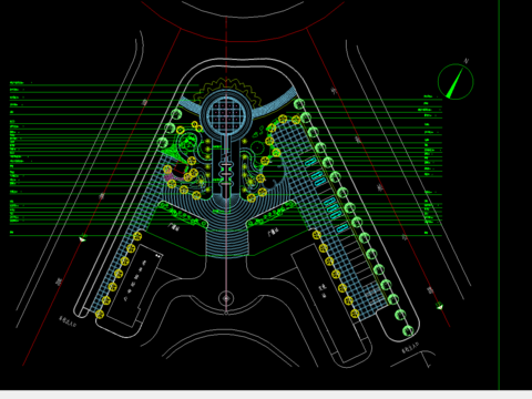  某政府广场绿化cad平面图 