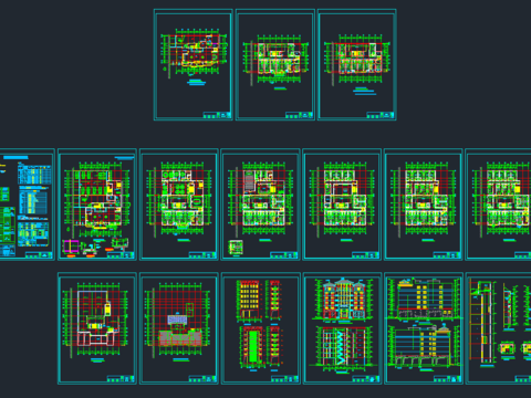 某六层财苑宾馆建筑CAD施工图 