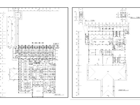 8950㎡汤泉 水疗 洗浴 度假中心cad施工图 