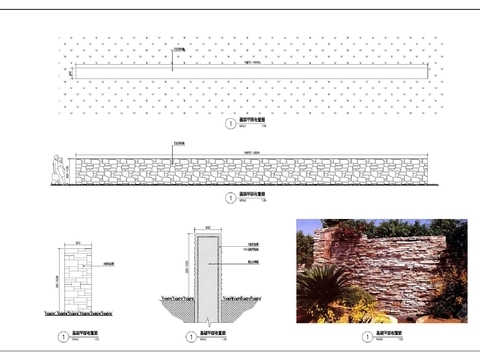  页岩墙cad大样图 
