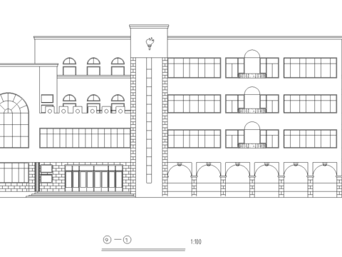 教学楼建筑cad施工图 