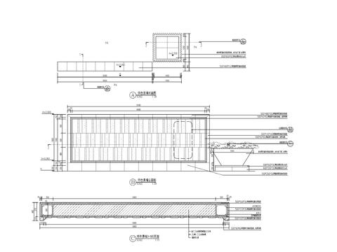 现代对景景墙cad大样图 