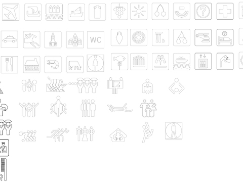  标志指示cad图库 