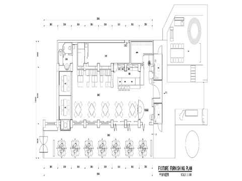  8露天天台花园餐厅cad平面图 