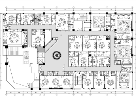  餐厅包房CAD平面图 