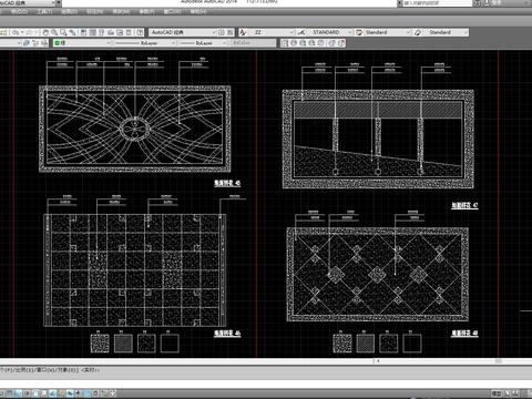  室内地面拼花cad图库 