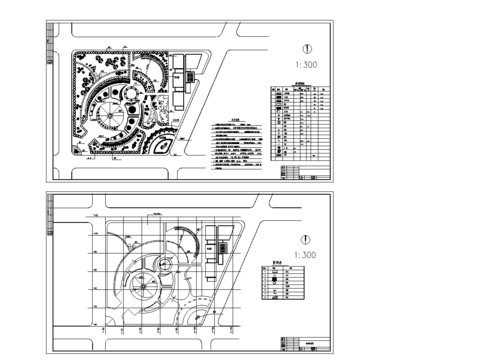  游园景观规划cad施工图 