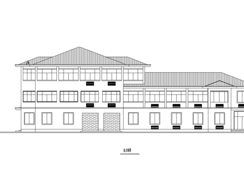  收費(fèi)站建筑CAD施工圖 