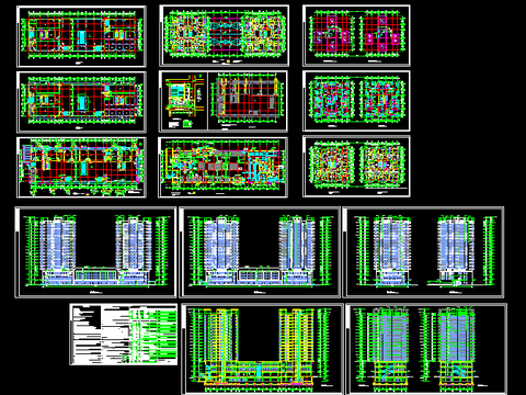  高层商住楼cad施工图 