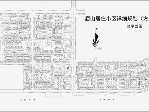  小區(qū)規(guī)劃景觀cad施工圖 