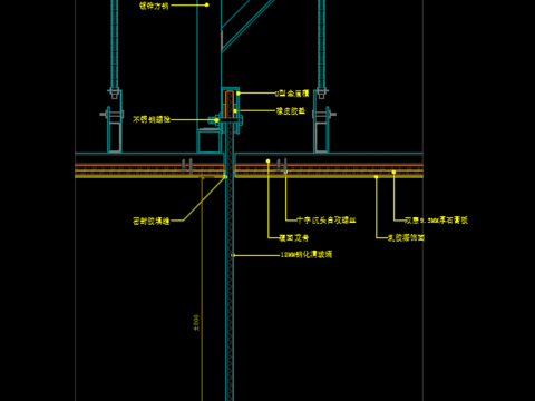  挡烟垂壁节点CAD施工图 