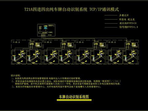  车牌识别cad大样图 