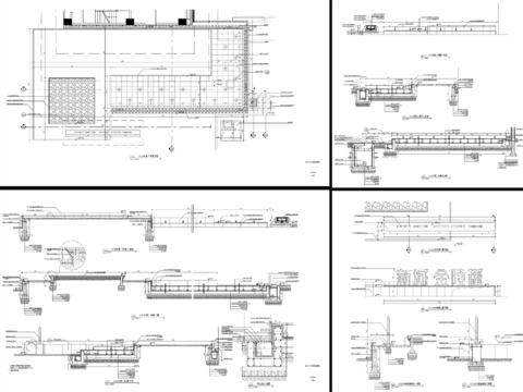  9组现代新中式镜面水景cad大样图 