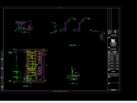  市级机关后勤服务中心cad水路布置图 