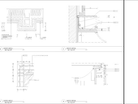  洗手台通用cad大样 