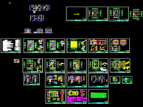  建筑结构水电CAD施工图 