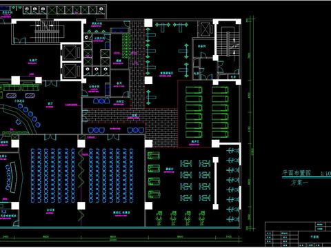  健身会所cad施工图 