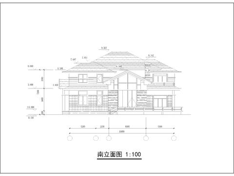  农村自建房 独栋别墅cad平面图 