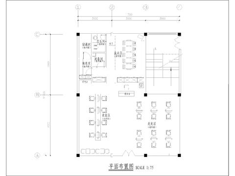  理發(fā)店美發(fā)店全套cad施工圖 