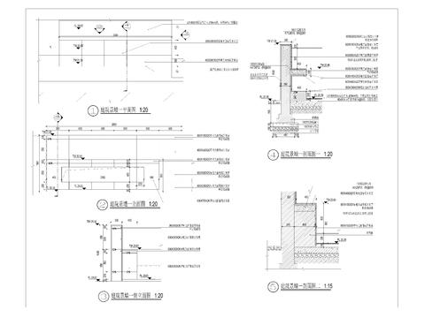  庭院景墙详图 节点大样图 