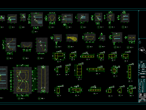  杭州某别墅区石材装饰CAD节点图 