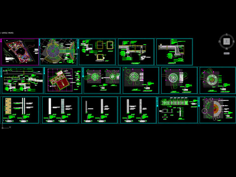  园林景观规划cad施工图 