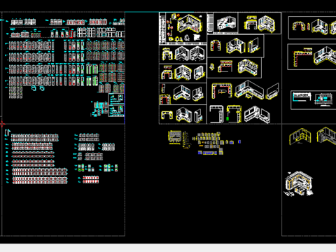  橱柜标准CADA图库 