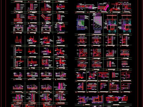  全国通用CAD节点大样剖面图大全 