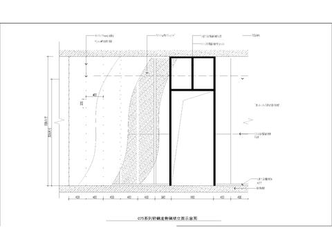  家装工装通用隔墙详图cad施工图 