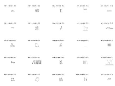  摆件组合 陈设品 书本 书册摆件立面cad图库 