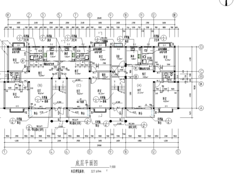  公寓樓CAD施工圖 