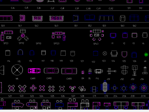  室内装修cad图库 